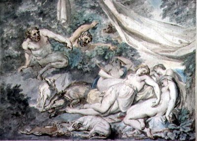 Nymphs Surprised by Satyrs by Giovanni Battista Cipriani